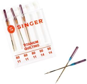 img 2 attached to 🧵 Premium 2-Pack SINGER MULTI04810-2 Titanium Universal Quilting Machine Needles: Versatile and Durable