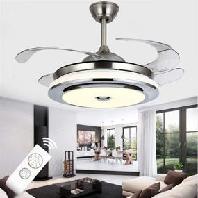 img 3 attached to EFPerfect 42-inch Modern Fandelier Indoor Ceiling Fan with LED Light, Remote Control, Retractable 3 Speeds, 3 Colors, Silent Operation - Ideal for Bedroom, Living Room, Dining Room, and Kitchen Lighting Fixture