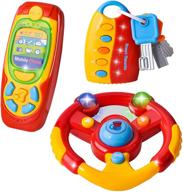 joyin toddler driving steering cellphone logo