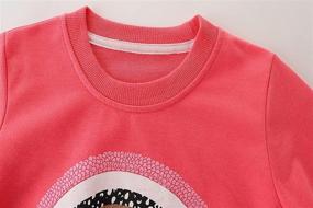 img 3 attached to Bumeex Toddler Girl Cotton Crewneck Christmas Sweatshirt Outfit – Trendy Christmas Clothing