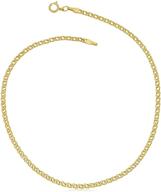 💎 minimalist jewelry for women: 10-inch everyday anklet bracelet in 10k yellow gold logo