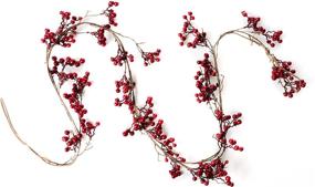 img 2 attached to 6-Foot CraftMore Red Berry Garland