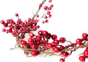 img 1 attached to 6-Foot CraftMore Red Berry Garland