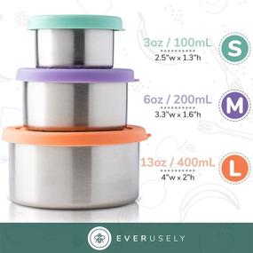 img 3 attached to Everusely Stainless Containers Leakproof Stackable