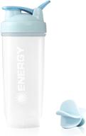 🏋️ sky blue 24oz protein shaker bottle with time marker | portable & leak-proof sports bottle for daily protein mixes | bpa-free whey protein mixing cup logo