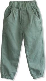 img 4 attached to CUNYI Linen Pull Jogger Casual Boys' Clothing