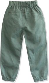 img 3 attached to CUNYI Linen Pull Jogger Casual Boys' Clothing