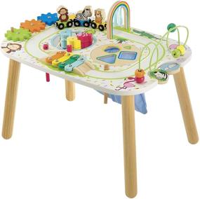 img 4 attached to 🚂 Enhance Hand-Eye Coordination: Early Learning Centre Wooden Activity Train Table for 2 Year Old - Amazon Exclusive by Just Play