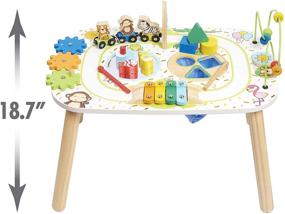 img 2 attached to 🚂 Enhance Hand-Eye Coordination: Early Learning Centre Wooden Activity Train Table for 2 Year Old - Amazon Exclusive by Just Play