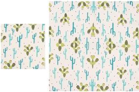 img 2 attached to 🌵 Fiesta Party Supplies Bundle - Cactus Plates, Plastic Cutlery, Paper Cups, and Luncheon Napkins (Serves 24, 144 Pieces)