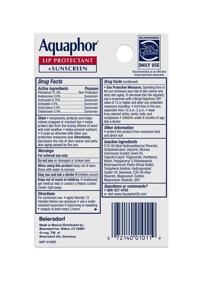 img 3 attached to Aquaphor Lip Protectant and Sunscreen Ointment - Broad Spectrum SPF 30 - Relieves Chapped Lips - Fragrance Free - 0.35 Fl Oz