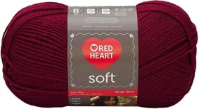 img 2 attached to 🍷 Wine Red Heart Soft Yarn - E728.4608