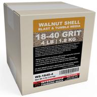 🌰 premium ground walnut shell media 18-40 grit - fine walnut shells for tumbling, vibratory, or blasting - 4 lbs (1.8 kg) logo