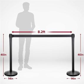 img 3 attached to 🚧 Enhanced Jumbl Stanchions: Retractable Barriers with Added Weight for Superior Stability