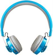lilgadgets untangled pro kids premium wireless bluetooth headphones: shareport, microphone, blue logo