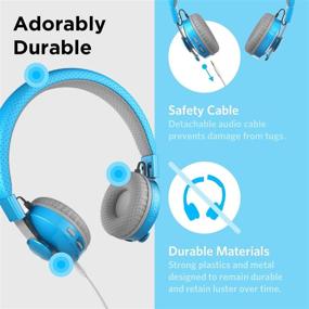 img 2 attached to LilGadgets Untangled PRO Kids Premium Wireless Bluetooth Headphones: SharePort, Microphone, Blue
