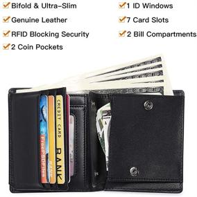 img 2 attached to 👝 GOIACII RFID Blocking Leather Wallet for Men - Convenient Pocket-Sized Accessories