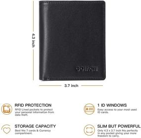 img 1 attached to 👝 GOIACII RFID Blocking Leather Wallet for Men - Convenient Pocket-Sized Accessories