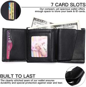 img 3 attached to 👝 GOIACII RFID Blocking Leather Wallet for Men - Convenient Pocket-Sized Accessories