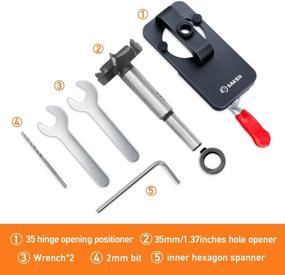 img 2 attached to 🔧 Saker Concealed Hinge Jig Z86-Woodworking 1.37 Inch Hole Puncher Concealed Hinge Hole Drilling Guide Locator Jig (5MM offsets)" - Enhance Product Searchability: Saker Concealed Hinge Jig Z86 - Woodworking 1.37 Inch Hole Puncher & Drilling Guide Locator Jig (5MM Offsets)