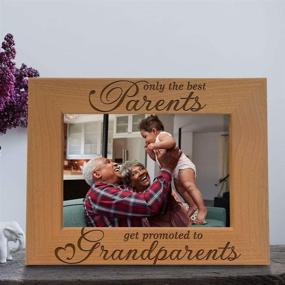 img 1 attached to 🖼️ KATE POSH Engraved Wood Picture Frame: Celebrate Grandparenthood - Perfect Gifts for Grandma and Grandpa (4x6-Horizontal)