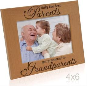 img 2 attached to 🖼️ KATE POSH Engraved Wood Picture Frame: Celebrate Grandparenthood - Perfect Gifts for Grandma and Grandpa (4x6-Horizontal)