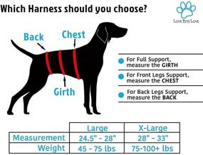 img 2 attached to 🐾 Vet Approved Dog Lift Support Harness: Canine Aid for Aging, Injured, Arthritic Dogs with Weak Hind Legs & Joints. Large/X-Large Breed Assist Sling for Mobility & Rehabilitation - Love Pets