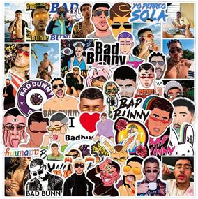 img 3 attached to 🐰 Bad Bunny Stickers 50PCS - Waterproof Vinyl Stickers for Water Bottles, Guitar, Phone, Skateboard, Motorcycle, Luggage Decals - Trendy Pop Singer Graffiti Patches, Decoration, Gifts