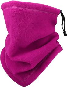 img 4 attached to 🧣 Warm and Cozy Thicken Polar Fleece Neck Gaiter Mask for Skiing, Snowboarding, Running, and Outdoor Winter Sports