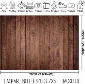 img 3 attached to 📸 Allenjoy 7x5ft Fabric Vintage Brown Wood Backdrops - Wrinkle Free Rustic Russet Grunge Wooden Floor Planks Wall - Ideal for Newborn Photography, Baby Portrait, Still Life & Product Photography - Photo Studio Props