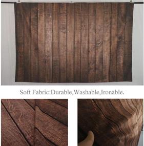 img 1 attached to 📸 Allenjoy 7x5ft Fabric Vintage Brown Wood Backdrops - Wrinkle Free Rustic Russet Grunge Wooden Floor Planks Wall - Ideal for Newborn Photography, Baby Portrait, Still Life & Product Photography - Photo Studio Props