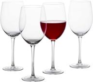 🍷 premium set of 4 wine glasses by goodglassware - 19 oz, crystal clear, long stem, large bowl - ideal for red and white wines - lead free, dishwasher safe, elegant tall modern design логотип