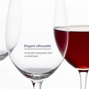 img 2 attached to 🍷 Premium Set of 4 Wine Glasses by GoodGlassware - 19 oz, Crystal Clear, Long Stem, Large Bowl - Ideal for Red and White Wines - Lead Free, Dishwasher Safe, Elegant Tall Modern Design