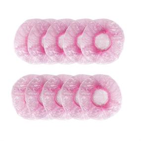 img 4 attached to 🚿 Shintop Disposable Shower Caps (Pack of 100) - Individually Wrapped Elastic Bath Cap for Home, Hotel, Hair Salon, and Spa (Pink)