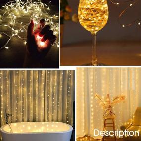 img 3 attached to 🌟 300 LED Waterproof USB Powered Window Curtain String Light - 8 Lighting Modes for Christmas Bedroom Party Wedding Home Garden Wall Decorations - Indoor and Outdoor Use