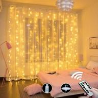 🌟 300 led waterproof usb powered window curtain string light - 8 lighting modes for christmas bedroom party wedding home garden wall decorations - indoor and outdoor use логотип