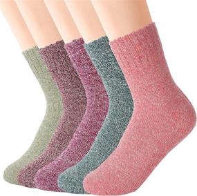img 4 attached to Womens Winter Wool Socks Pairs