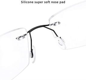 img 1 attached to 👓 Premium Rimless Frame Bifocal Reading Glasses: Titanium Alloy Lightweight Readers for Enhanced Flexibility and Comfort