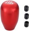 manual racing jdm type-r 6 speed manual gear shift knobs replacement fit for universal most of vehicle(red) logo