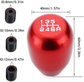img 2 attached to Manual Racing JDM Type-R 6 Speed Manual Gear Shift Knobs Replacement Fit For Universal Most Of Vehicle(Red)