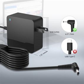 img 3 attached to 🔌 AC Charger for Lenovo Ideapad Laptop - ADLX65CCGU2A ADLX65CDGU2A ADLX65CLGU2A ADLX65CCGA2A PA-1650-20LL ADLX65CLGC2A ADLX65CDGA2A - Power Supply Adapter Cord - 7.5ft