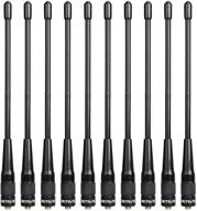 high gain retevis sma-f walkie talkie antennas - 10 pack, 2.15dbi dual band antenna for baofeng uv-5r and retevis 2 way radios logo