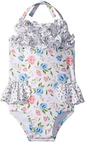 img 2 attached to Mud Pie Floral Swimsuit Months Apparel & Accessories Baby Girls