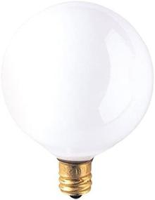 img 1 attached to 💡 Bulbrite Incandescent G16.5 Candelabra Screw Base (E12) Light Bulb, 15 Watt, White: Illuminate your space with a 15W white candelabra bulb