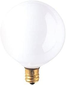img 2 attached to 💡 Bulbrite Incandescent G16.5 Candelabra Screw Base (E12) Light Bulb, 15 Watt, White: Illuminate your space with a 15W white candelabra bulb