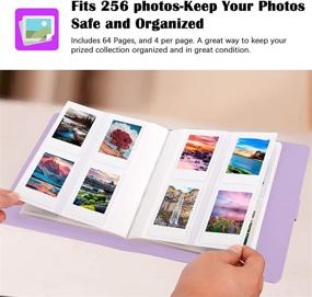 img 2 attached to 📸 Compact 256-Pocket Photo Album for Fujifilm Instax Mini & More - Perfect for Instant Cameras like Kodak & Polaroid (Purple)