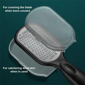 img 2 attached to 👣 Foot Callus Remover with Catcher - Foot Scraper, File, Dead Skin Remover for Feet and Heels (Black)