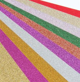 img 4 attached to SBYURE Glitter Cardstock Paper, 40 Sheets Sparkle Shinny Craft Paper - Premium A4 Glitter Paper in Multi Color Rainbow - Perfect for DIY Party Decor, Scrapbooking - 10 Colors, 250gms, One Sided