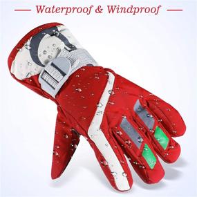 img 2 attached to Winter Gloves Windproof: Essential Weather Boys' Accessories for Toddlers