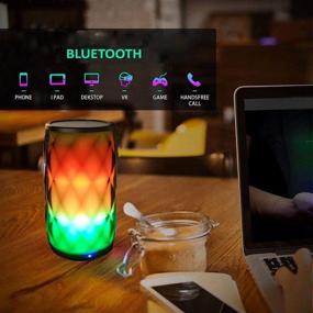 img 1 attached to 🔊 Портативные колонки с RGB-подсветкой и Bluetooth со 6 режимами освещения для вечеринок, фестивалей, дома, на открытом воздухе, на День рождения, на Рождество, на Хэллоуин - красочные беспроводные колонки с высококачественным громким звуком.